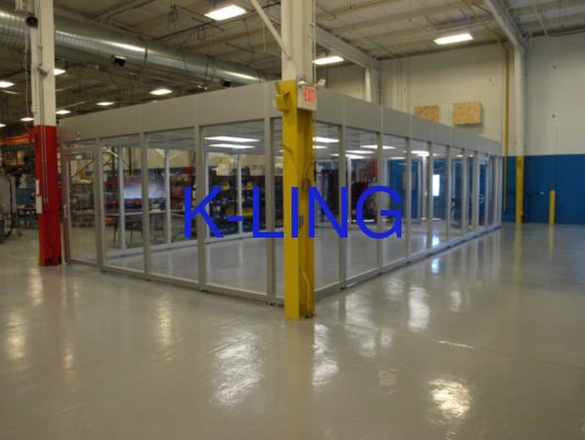 モジュラー式クリーンルームシステム 組み込みLED照明 ISO5 ISO6 ISO7 ISO8 浄化レベルとPVC床材