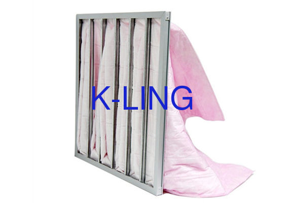 F5-F9化学繊維が付いている中型の効率のポケット エア フィルター袋