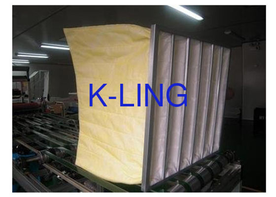 合成繊維 80% 湿度 ポケット空気フィルター 鋼筋枠 50Pa 初期圧力