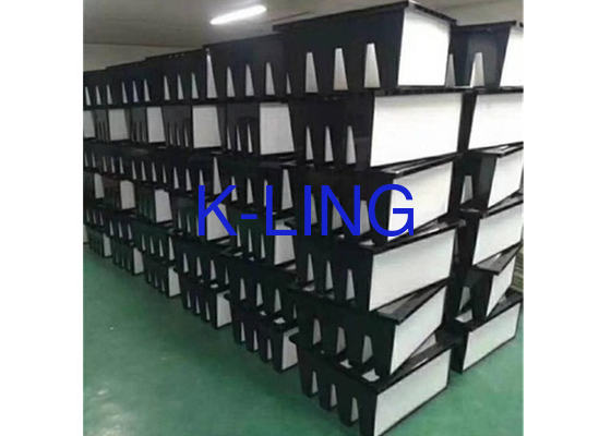 灰塵容量 ガラス繊維Vバンク 空気フィルター F7-F9 グレード 80.C 温度アプリケーション