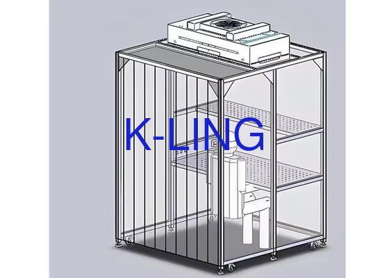 LED照明とPLC制御のソフトウォールクリーンルーム