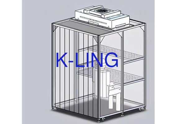 LED照明 PLC制御と調整可能な空気流とカスタマイズされたソフトウォールクリーンルーム